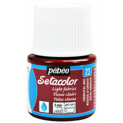 Farba do tkanin Setacolor Light Fabrics - Pébéo - Oriental Red, 45 ml
