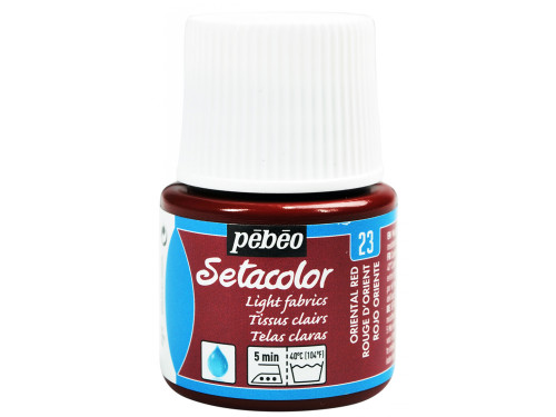 Setacolor paint for light fabrics - Pébéo - Oriental Red, 45 ml