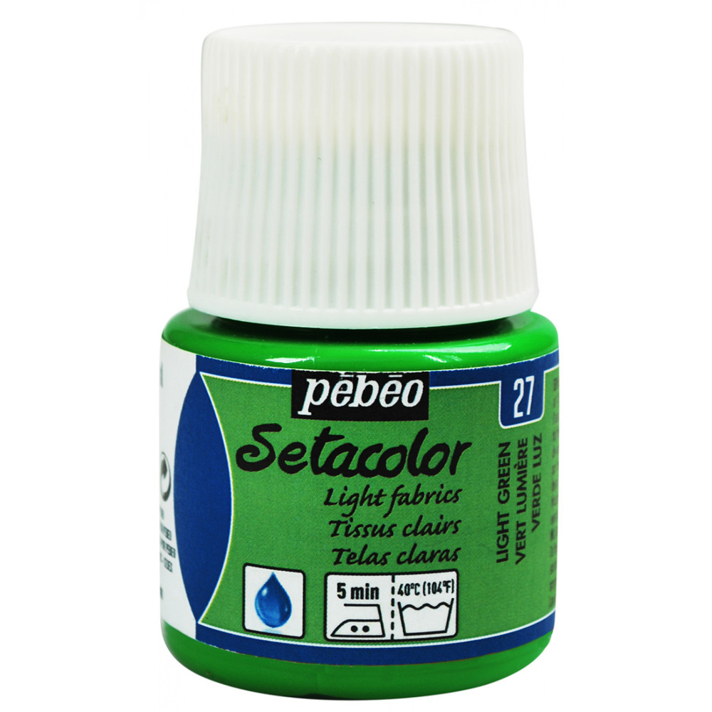 Setacolor paint for light fabrics - Pébéo - Light Green, 45 ml