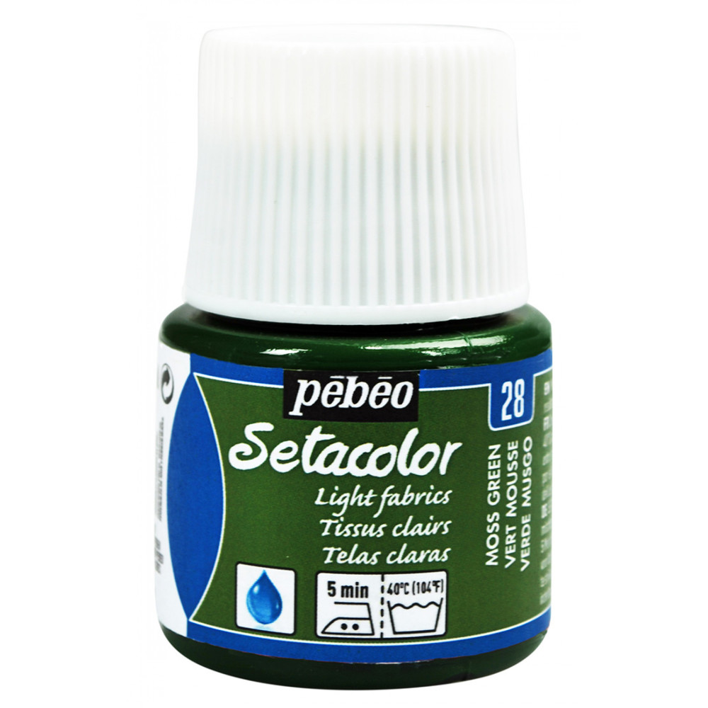 Setacolor paint for light fabrics - Pébéo - Moss Green, 45 ml
