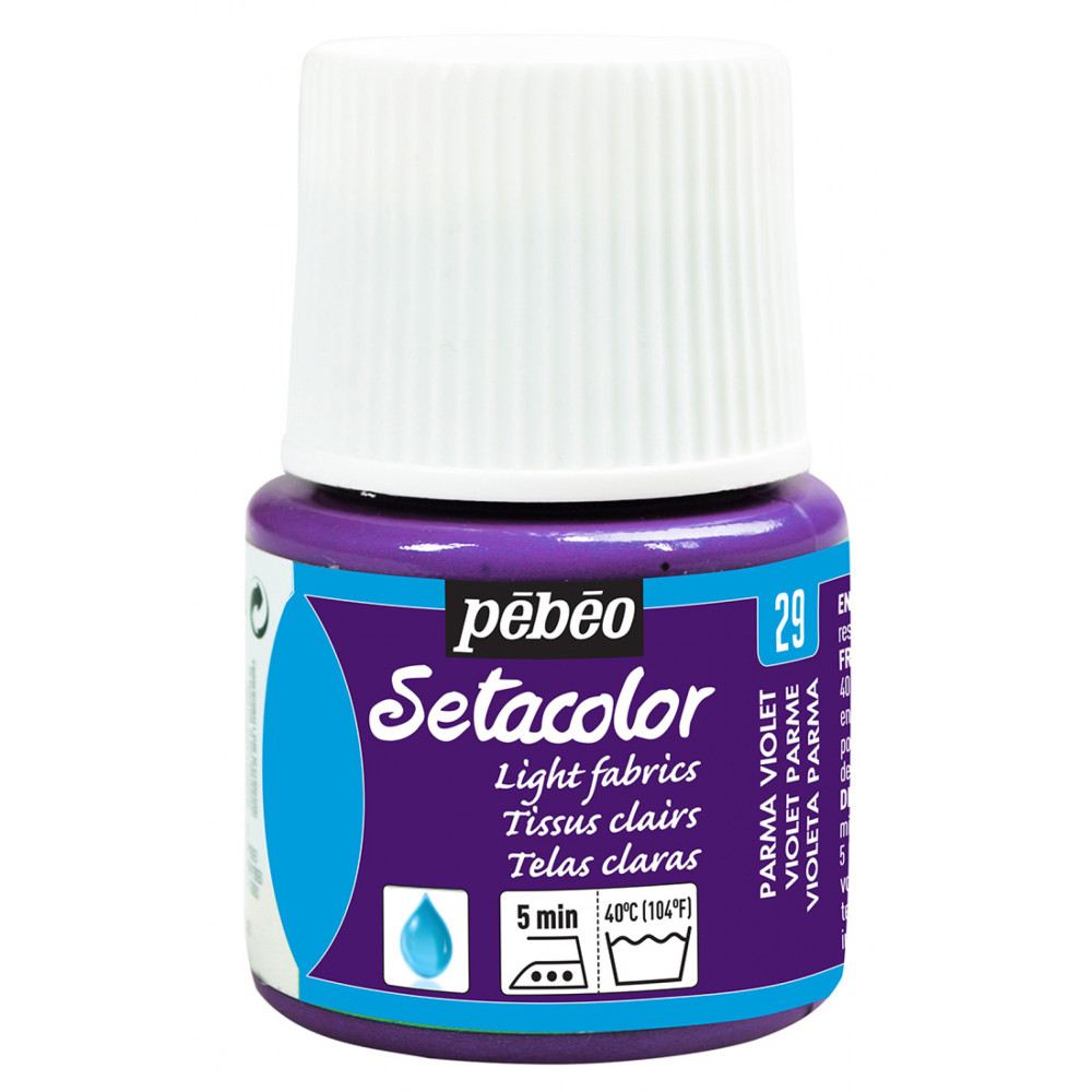 Setacolor paint for light fabrics - Pébéo - Parma Violet, 45 ml
