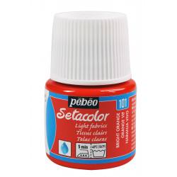 Setacolor paint for light fabrics - Pébéo - Bright Orange, 45 ml