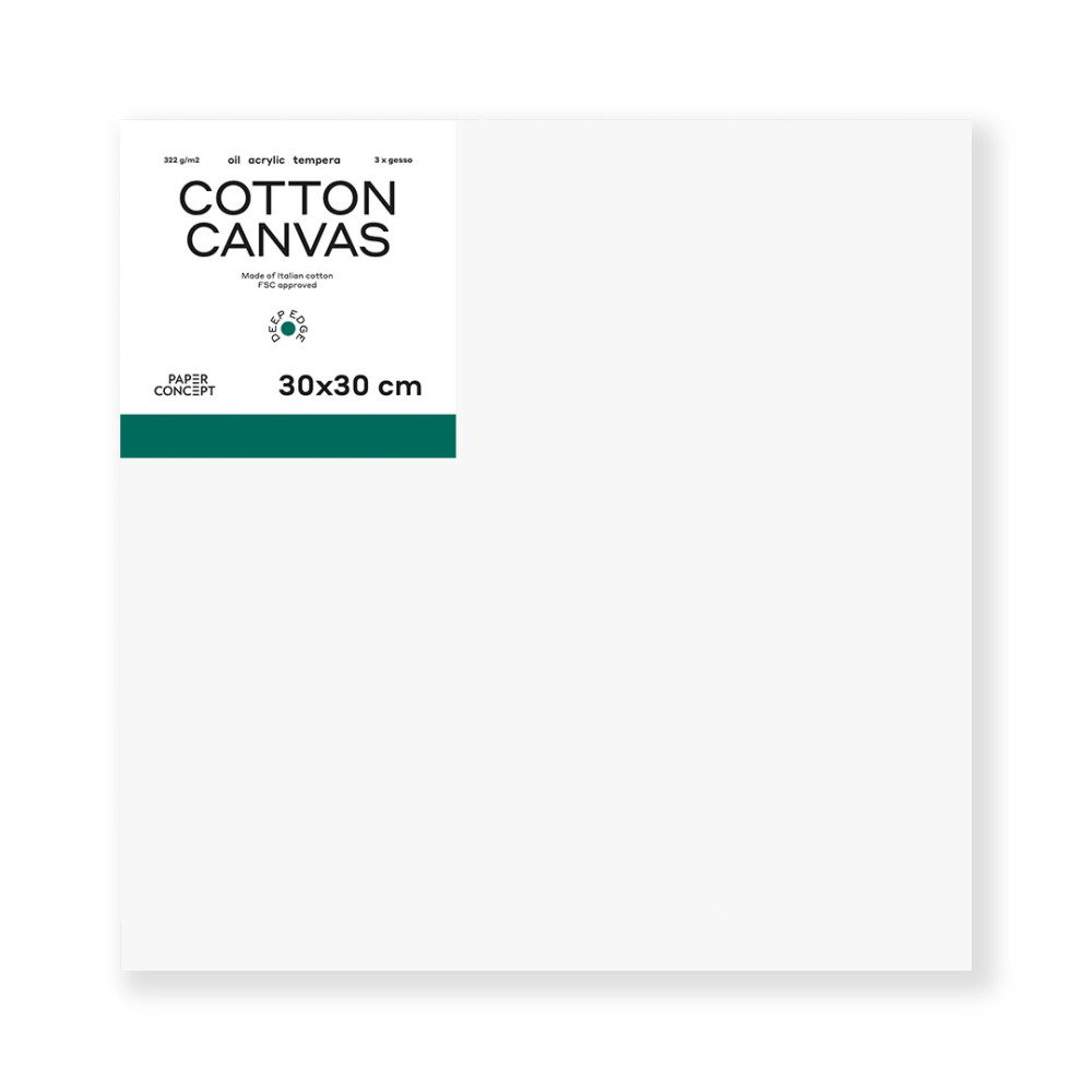 Cotton stretched canvas Deep Edge 3D - PaperConcept - 30 x 30 cm