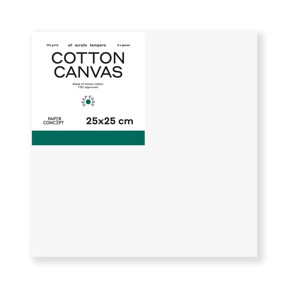 Cotton stretched canvas Deep Edge 3D - PaperConcept - 25 x 25 cm