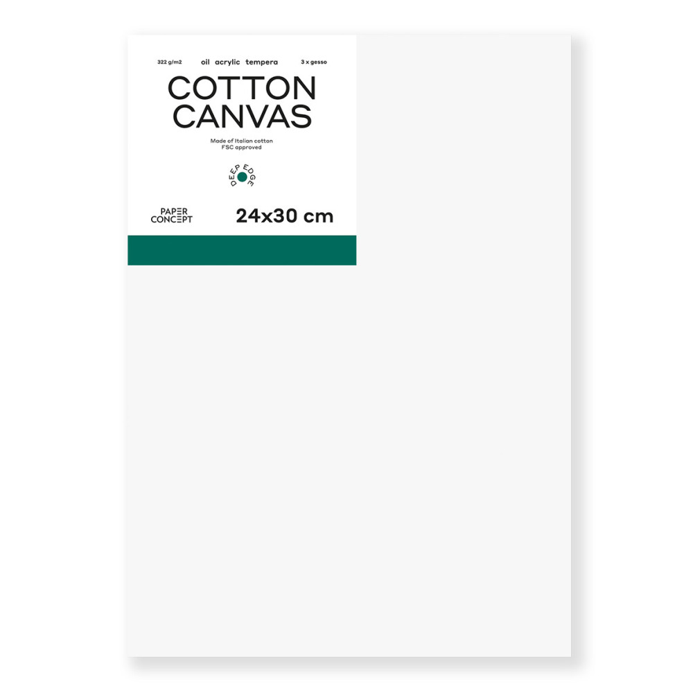 Cotton stretched canvas Deep Edge 3D - PaperConcept - 24 x 30 cm