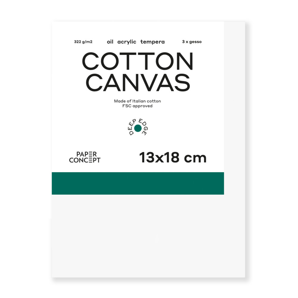 Cotton stretched canvas Deep Edge 3D - PaperConcept - 13 x 18 cm