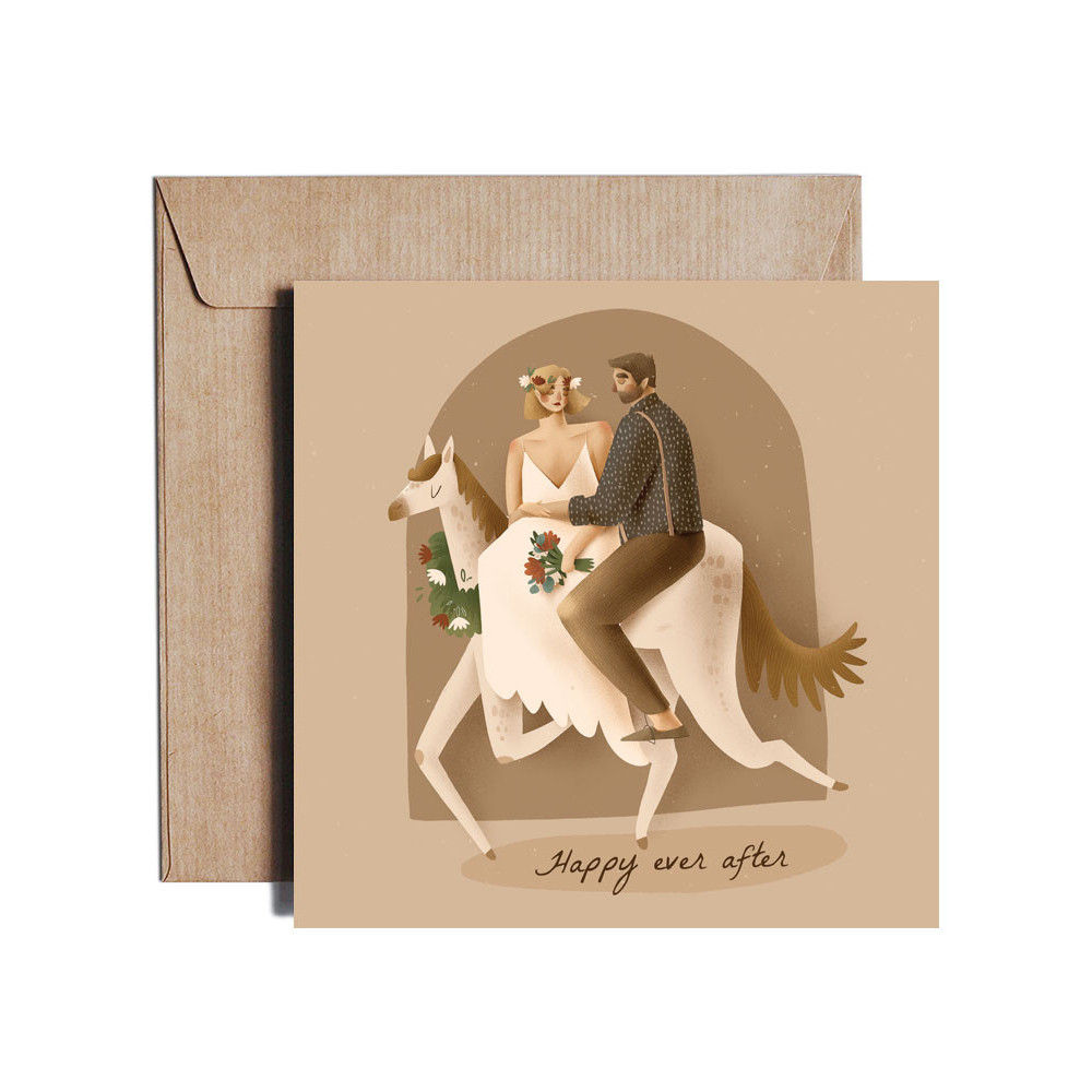 Greeting card - Pieskot - Love Story, 14,5 x 14,5 cm
