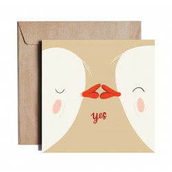 Greeting card - Pieskot - Mouth To Mouth, 14,5 x 14,5 cm