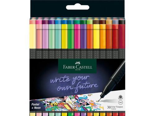 Zestaw cienkopisów Grip Finepen - Faber-Castell - 30 kolorów