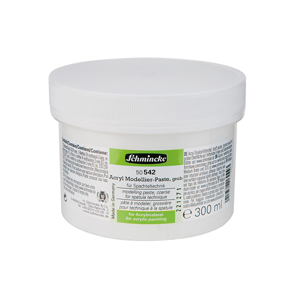 Modelling paste for acrylic painting - Schmincke - white, coarse, 300 ml