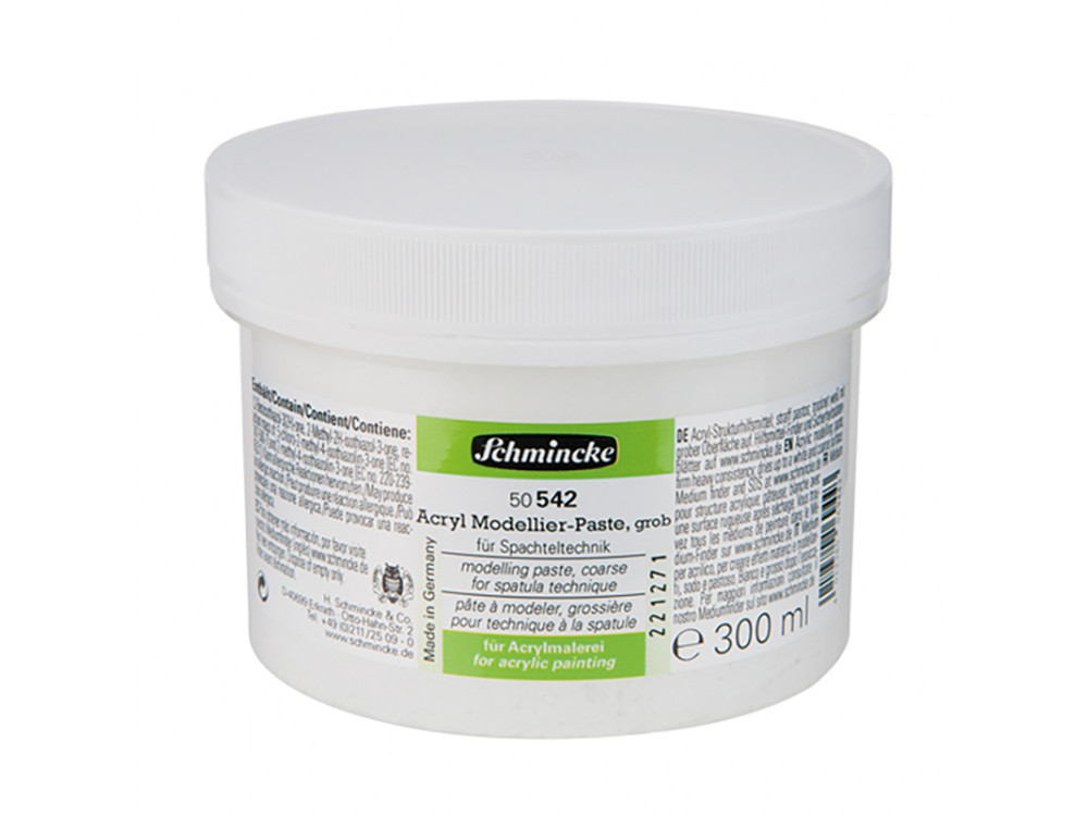 Modelling paste for acrylic painting - Schmincke - white, coarse, 300 ml