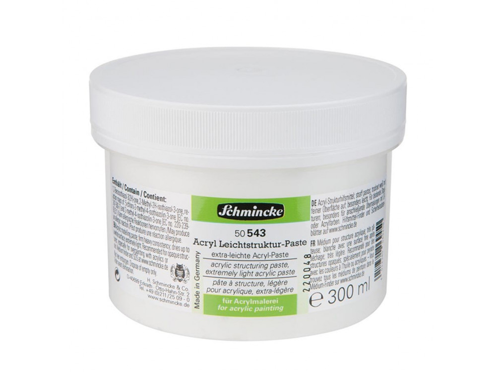 Structurinh paste for acrylic painting - Schmincke - white, extremely light, 300 ml