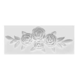 Forma silikonowa do odlewów - Pentart - Girlanda 4 róże