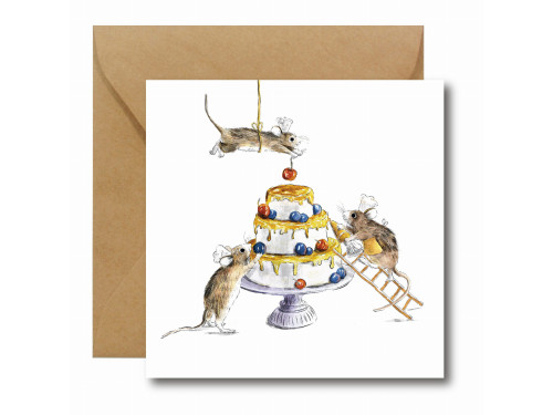 Greeting card - Hi Little - The icing on the cake, 14,5 x 14,5 cm