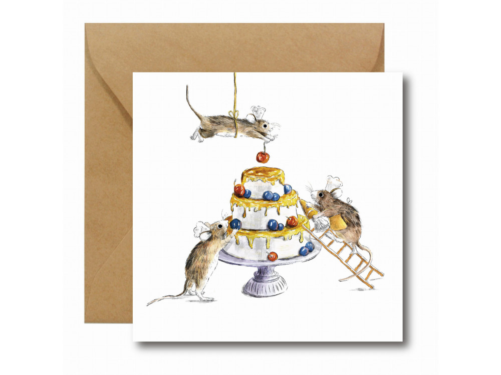 Greeting card - Hi Little - The icing on the cake, 14,5 x 14,5 cm