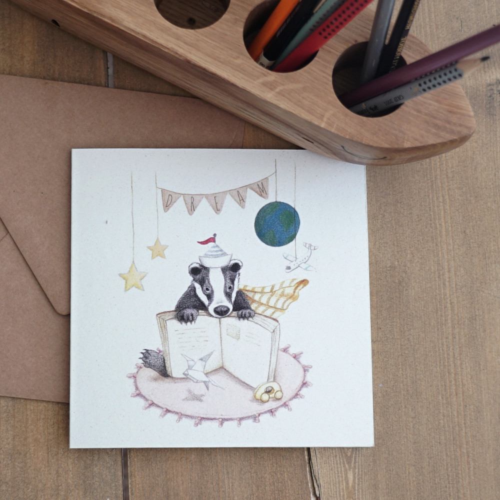 Greeting card - Hi Little - Dream, 14,5 x 14,5 cm