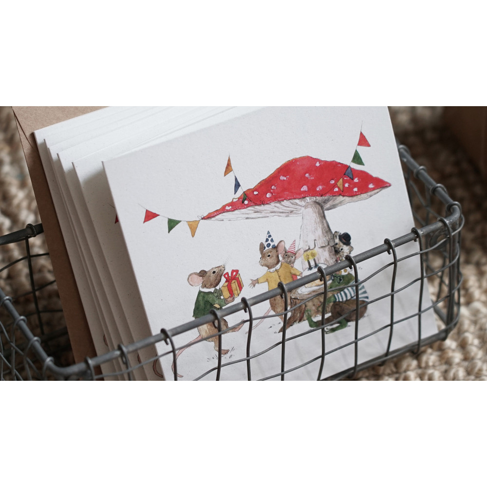 Kartka okolicznościowa - Hi Little - Pod muchomorem