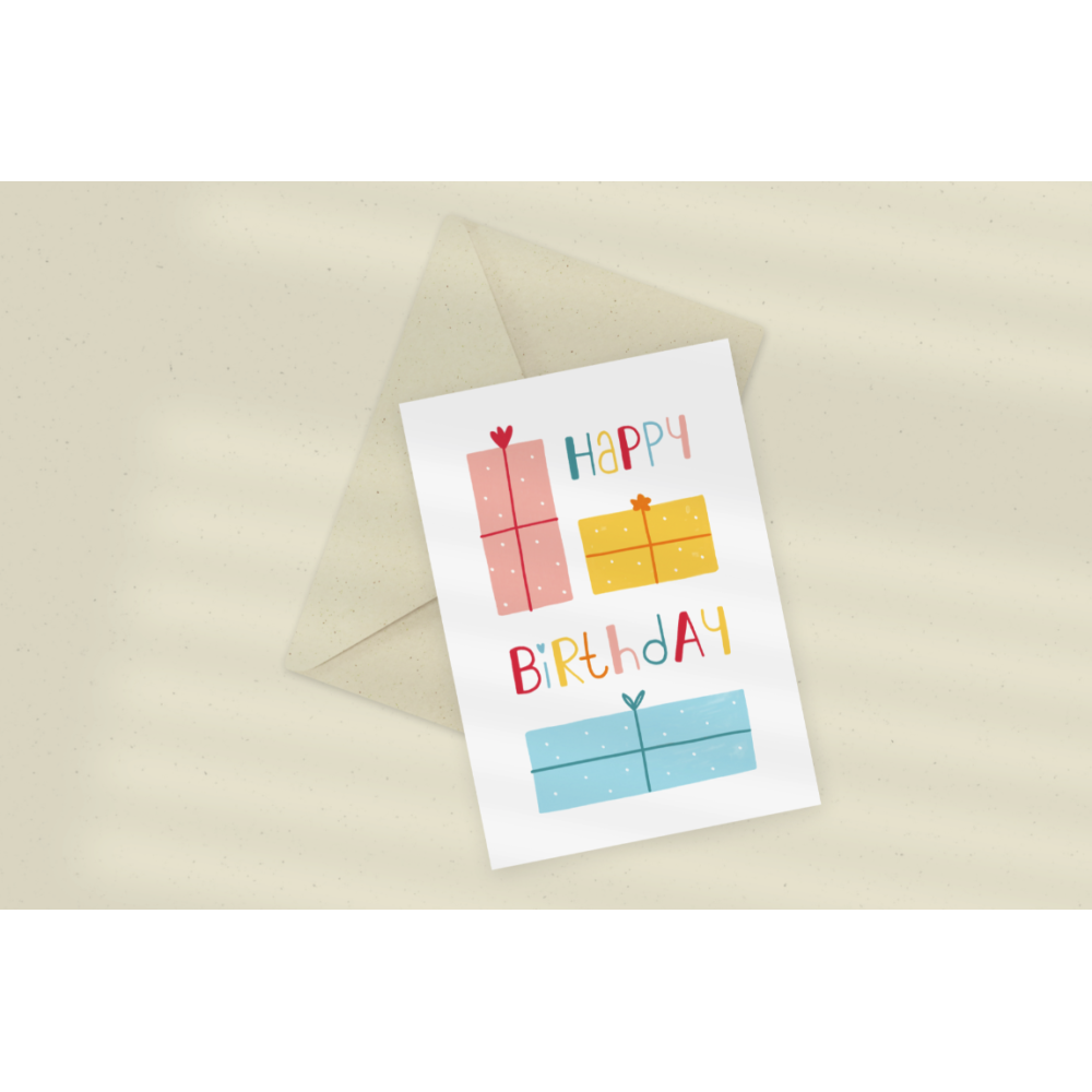 Greeting card - Eökke - Happy Birthday, gifts, 12 x 17 cm