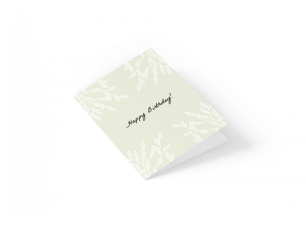 Greeting card - Eökke - Happy Birthday, twigs, 12 x 17 cm
