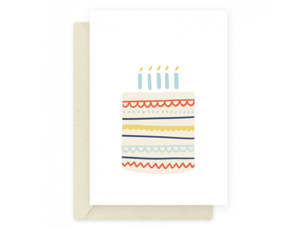 Greeting card - Eökke - Birthday cake, 12 x 17 cm
