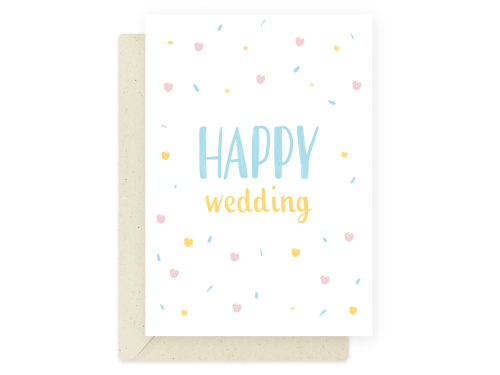 Greeting card - Eökke - Happy Wedding, 12 x 17 cm