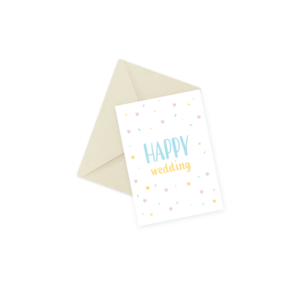 Greeting card - Eökke - Happy Wedding, 12 x 17 cm