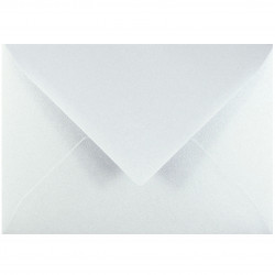 Curious Metallics envelope 120g - B6, White Silver