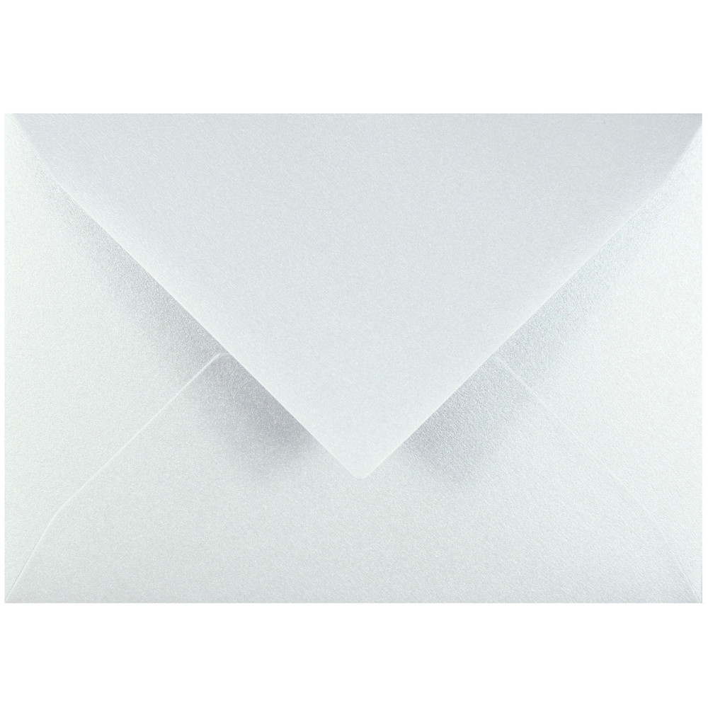 Curious Metallics envelope 120g - B6, White Silver