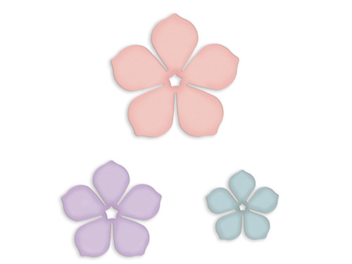 Set of cutting dies - DpCraft - Flowers, 3 pcs.
