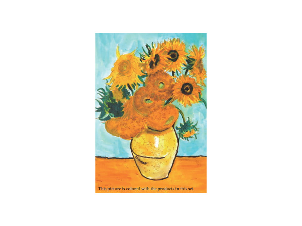 Historic Art, Vincent Van Gogh watercolor set - Kuretake - 12 pcs.