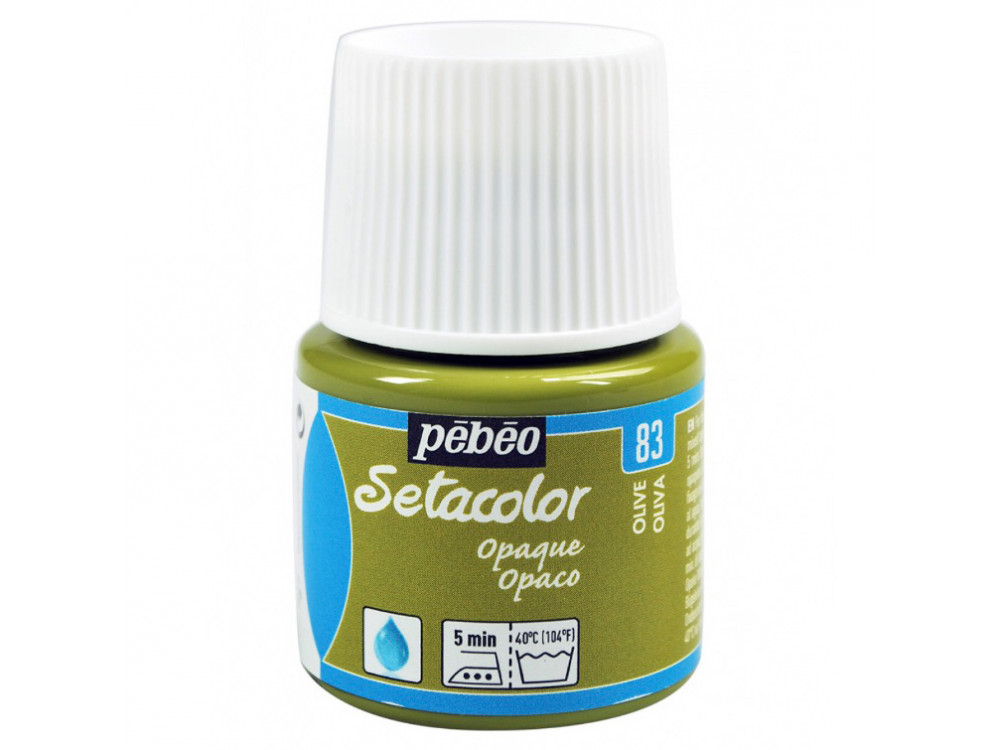 Setacolor Opaque paint for fabrics - Pébéo - Olive, 45 ml