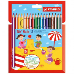 Set of Trio thick coloring pencils - Stabilo - 18 colors