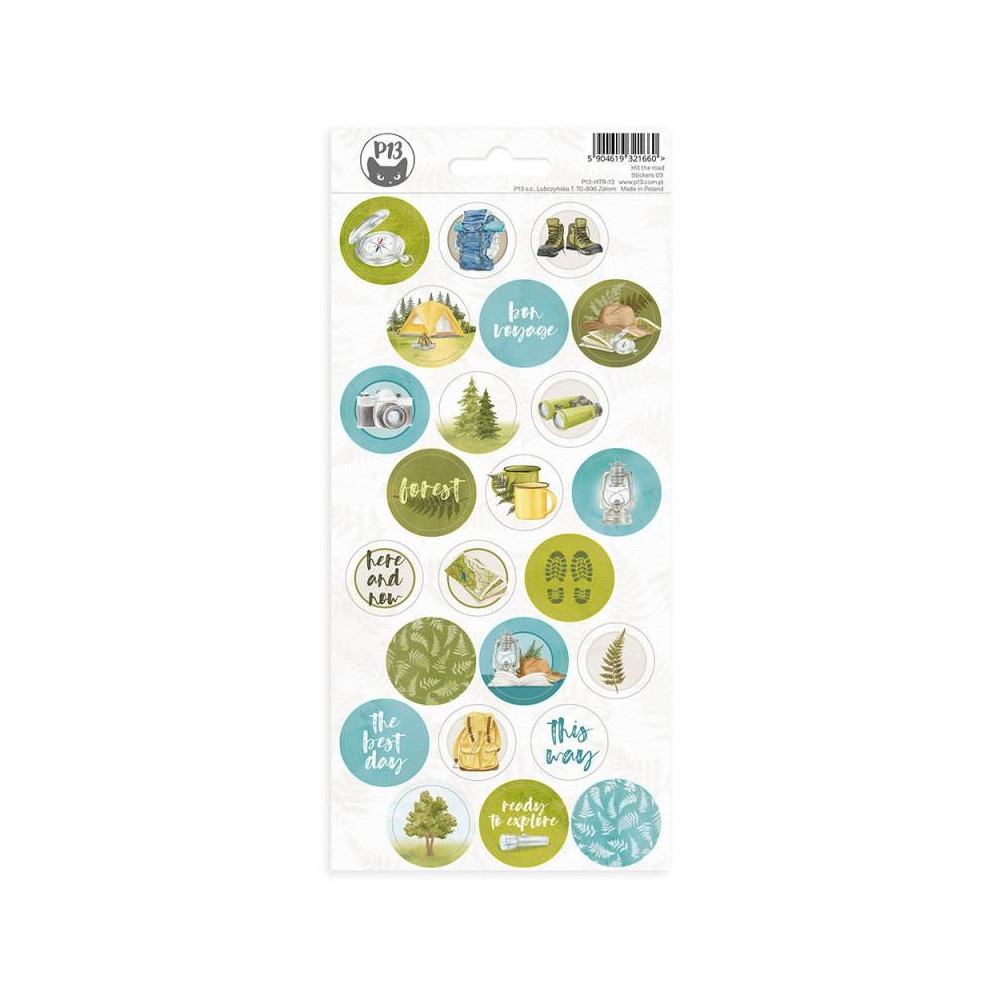 Set of cardboard stickers 10,5 x 22 cm - Piątek Trzynastego - Hit the road 03