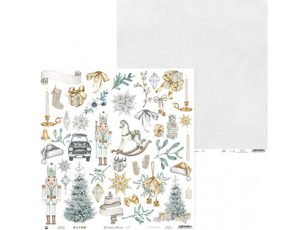 Scrapbooking paper 30,5 x 30,5 cm - Piątek Trzynastego - Christmas Charm 07