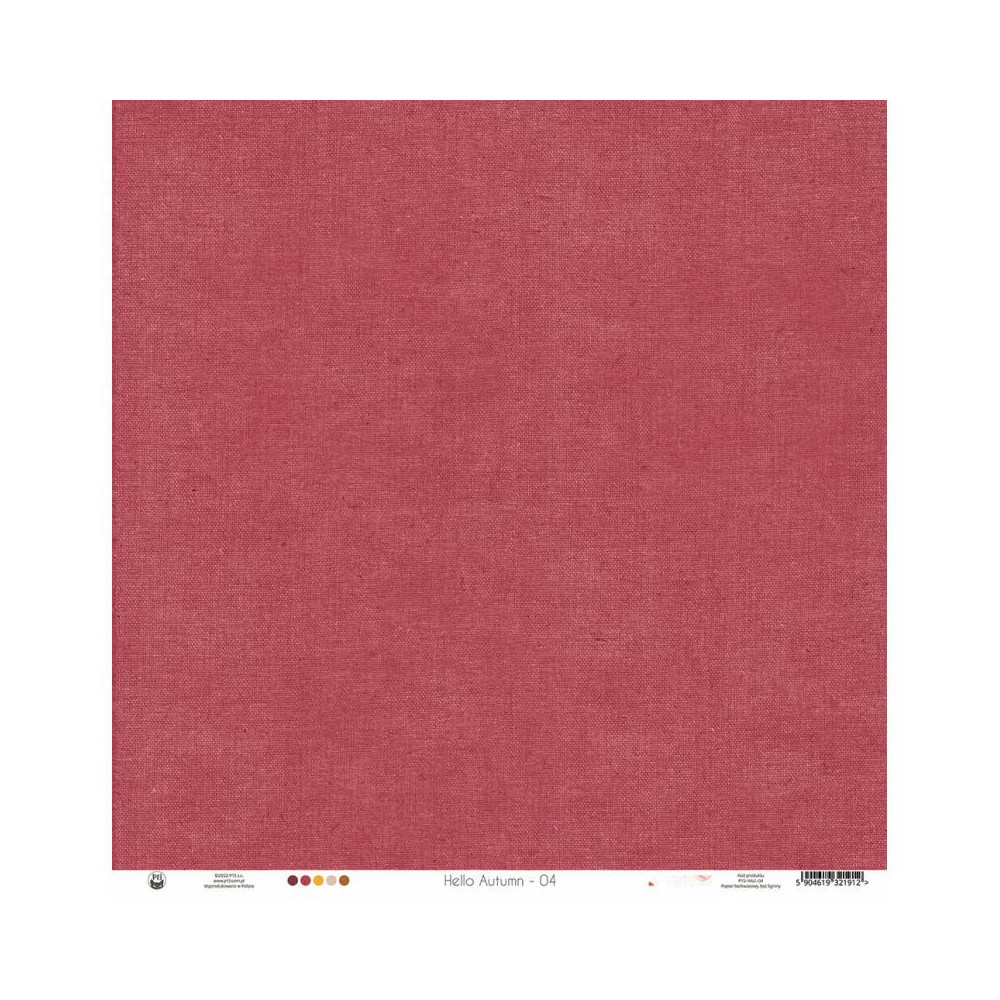 Scrapbooking paper 30,5 x 30,5 cm - Piątek Trzynastego - Hello Autumn 04