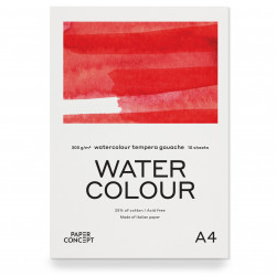 Watercolour paper pad - PaperConcept - cold press, A4, 300 g, 10 sheets