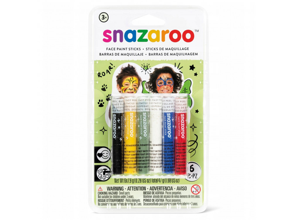 Face paint sticks set - Snazaroo - 6 pcs.