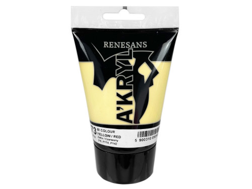 Farba akrylowa A'kryl Bicolor - Renesans - 73, yellow red, 100 ml