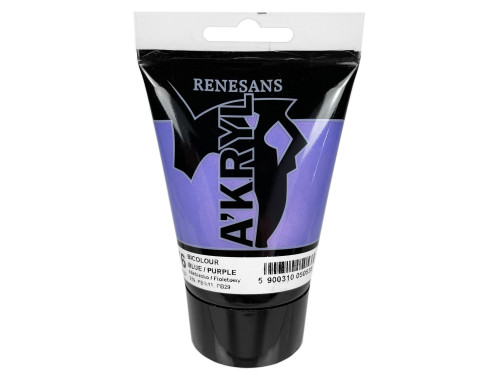 Farba akrylowa A'kryl Bicolor - Renesans - 76, blue purple, 100 ml
