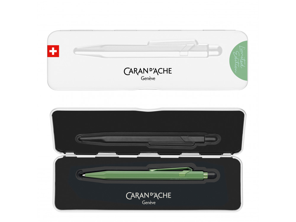 849 Claim Your Style ballpoint pen with case - Caran d'Ache - Clay Green