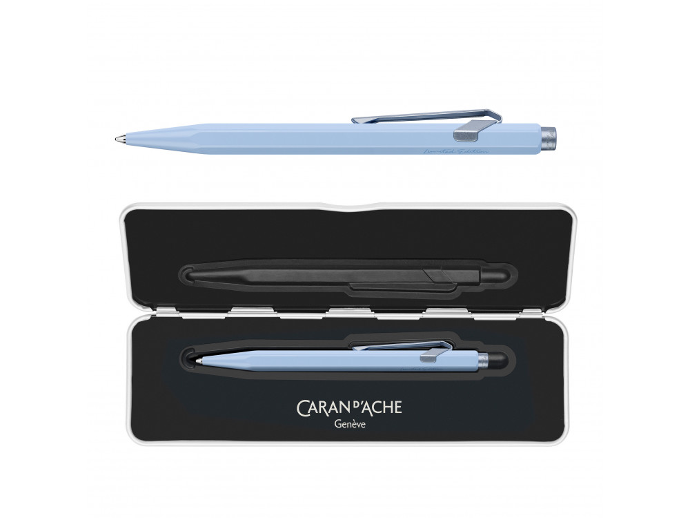 849 Claim Your Style ballpoint pen with case - Caran d'Ache - Polar Blue