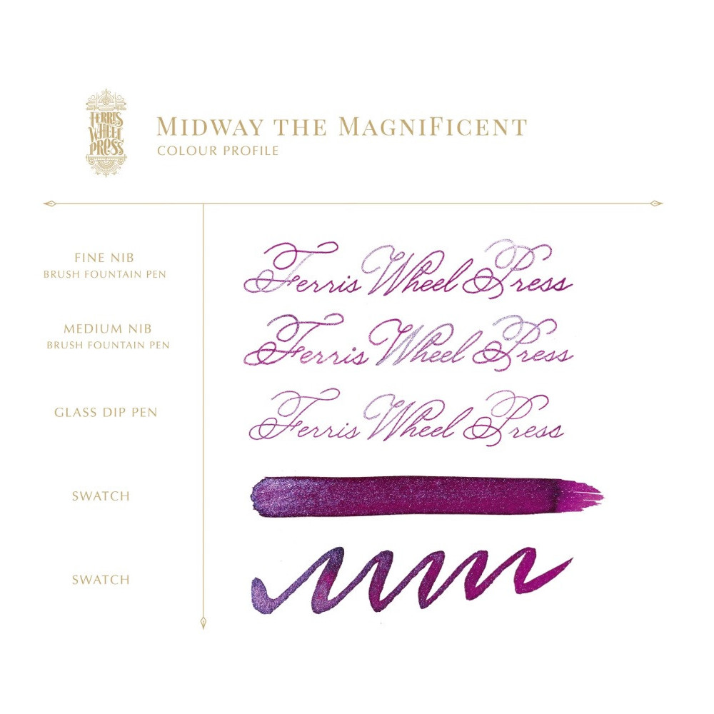 Calligraphy ink - Ferris Wheel Press - Midway the Magnificent, 38 ml