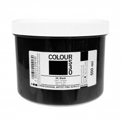 Acrylic paint Colours - Renesans - 30, Black, 500 ml