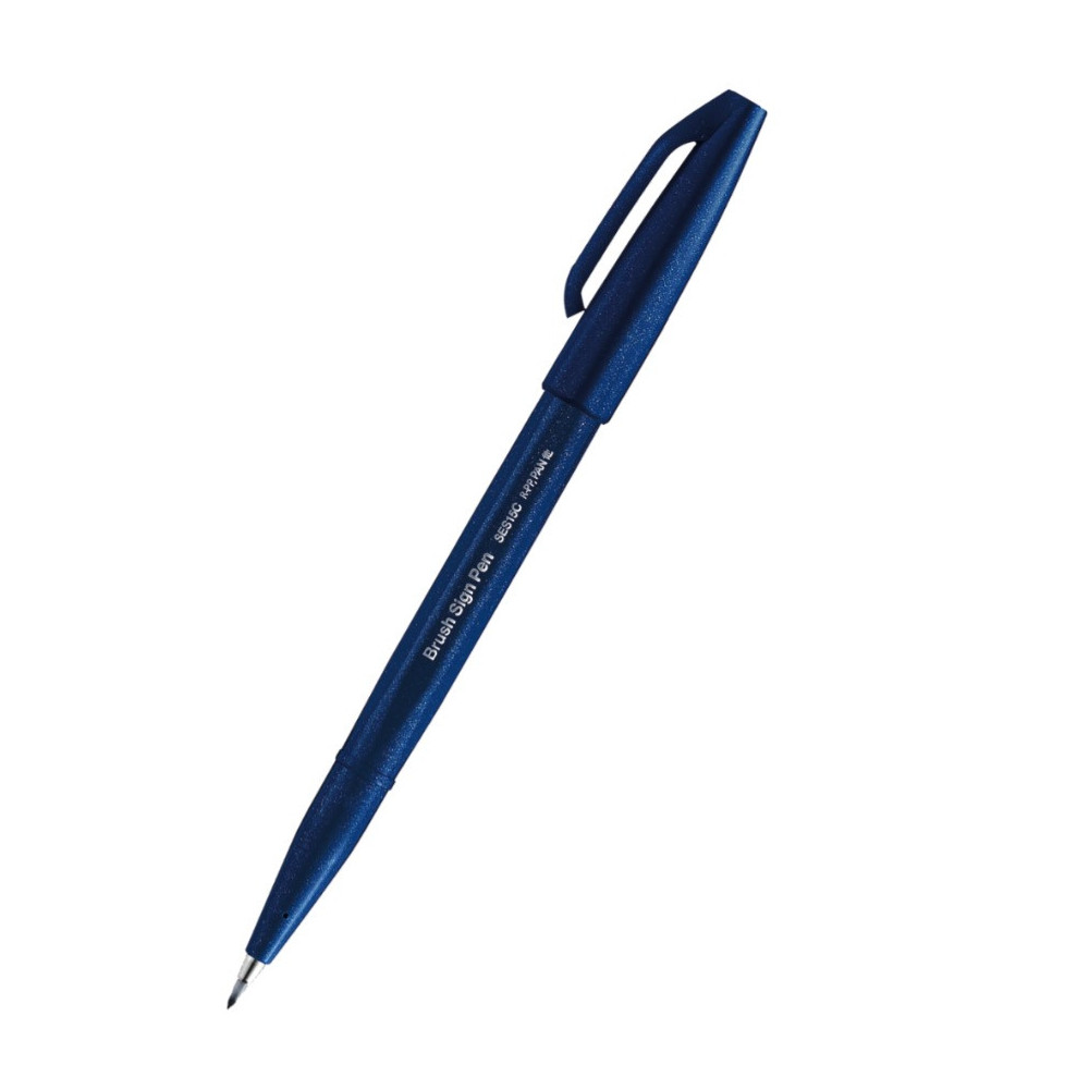 Pisak pędzelkowy Brush Sign Pen - Pentel - niebieskoczarny
