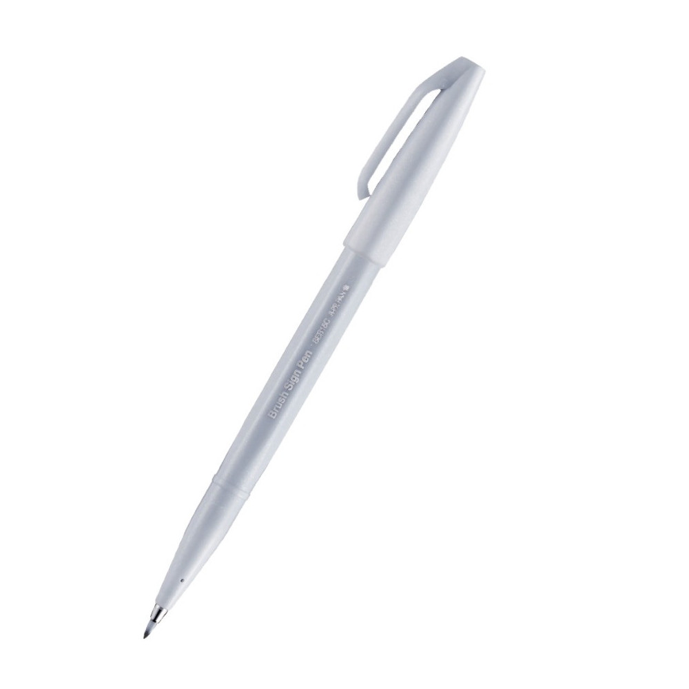 Marker Brush Sign Pen S - Pentel - light grey