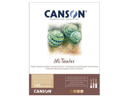 Mi Teintes paper pad for pastels - Canson - shades of brown, A4, 160 g, 10 sheets