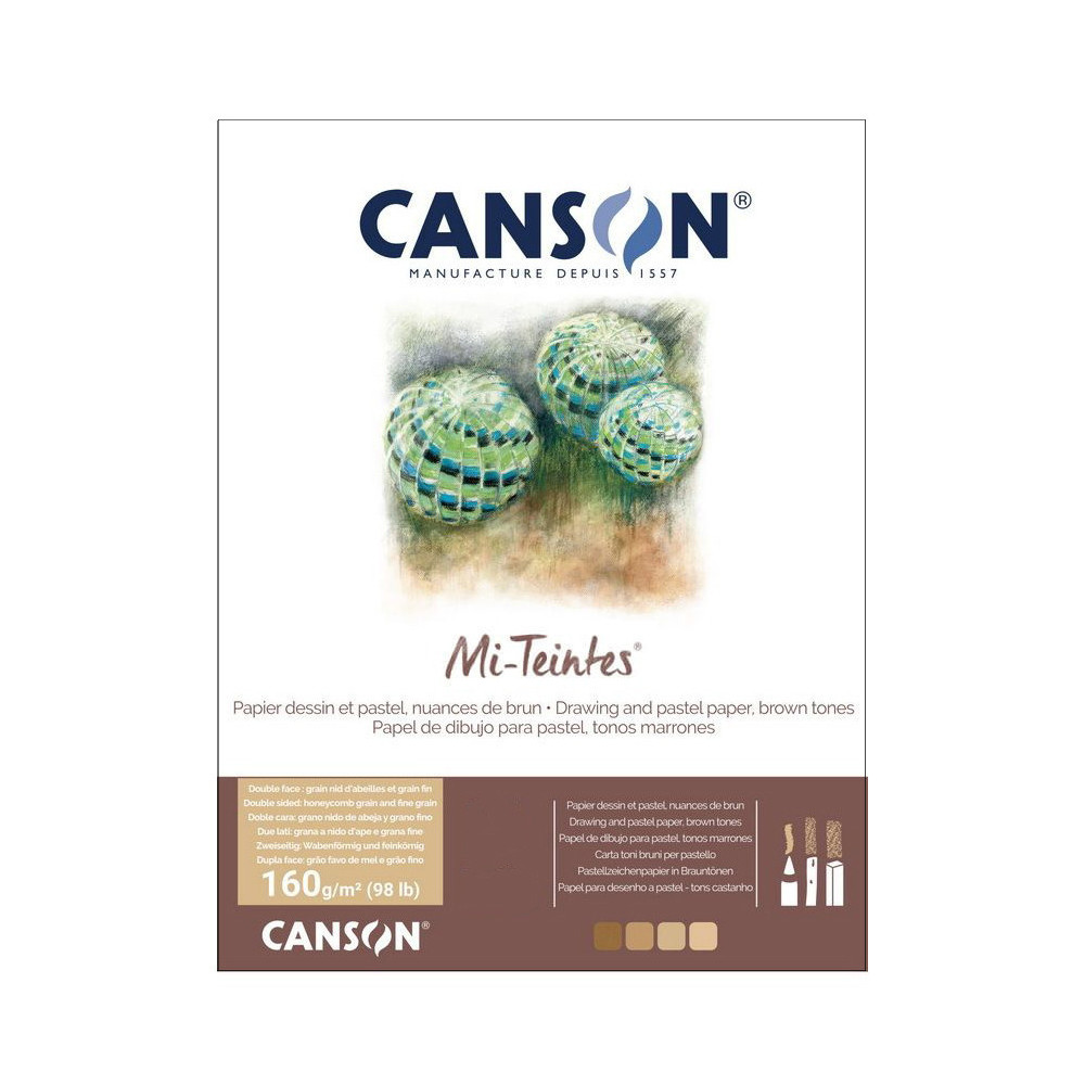 Mi Teintes paper pad for pastels - Canson - shades of brown, A4, 160 g, 10 sheets
