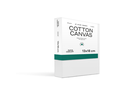 Cotton stretched canvas Deep Edge 3D - PaperConcept - 13 x 18 cm