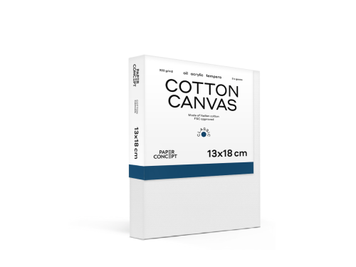 Cotton stretched canvas Classic - PaperConcept - 13 x 18 cm