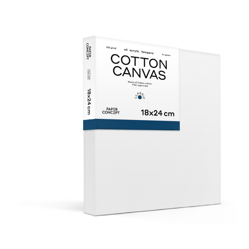 Cotton stretched canvas Classic - PaperConcept - 18 x 24 cm
